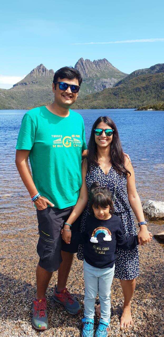 Shah family at cradle mountain