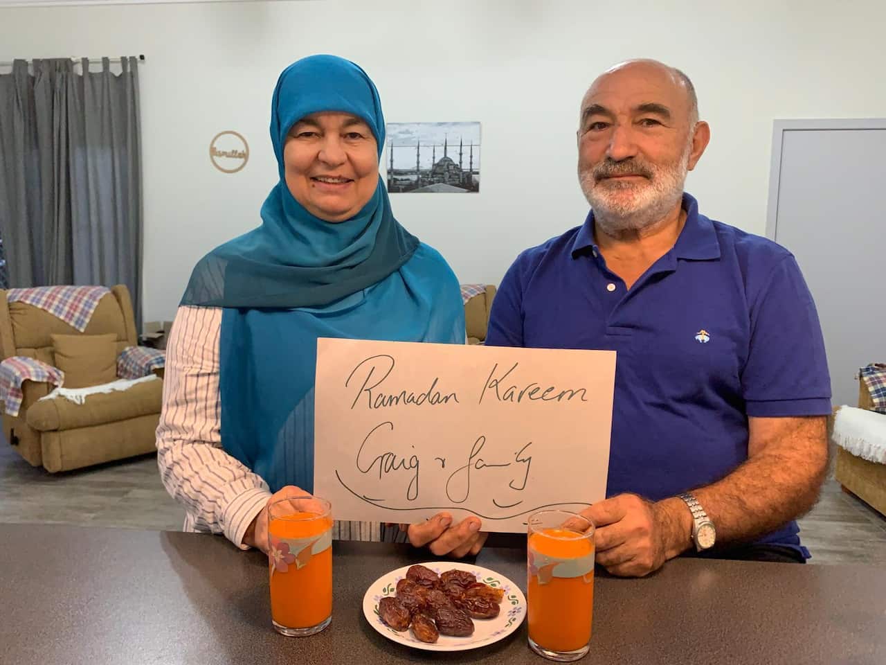 Muslim Women Association CEO Maha Abdo and her family.