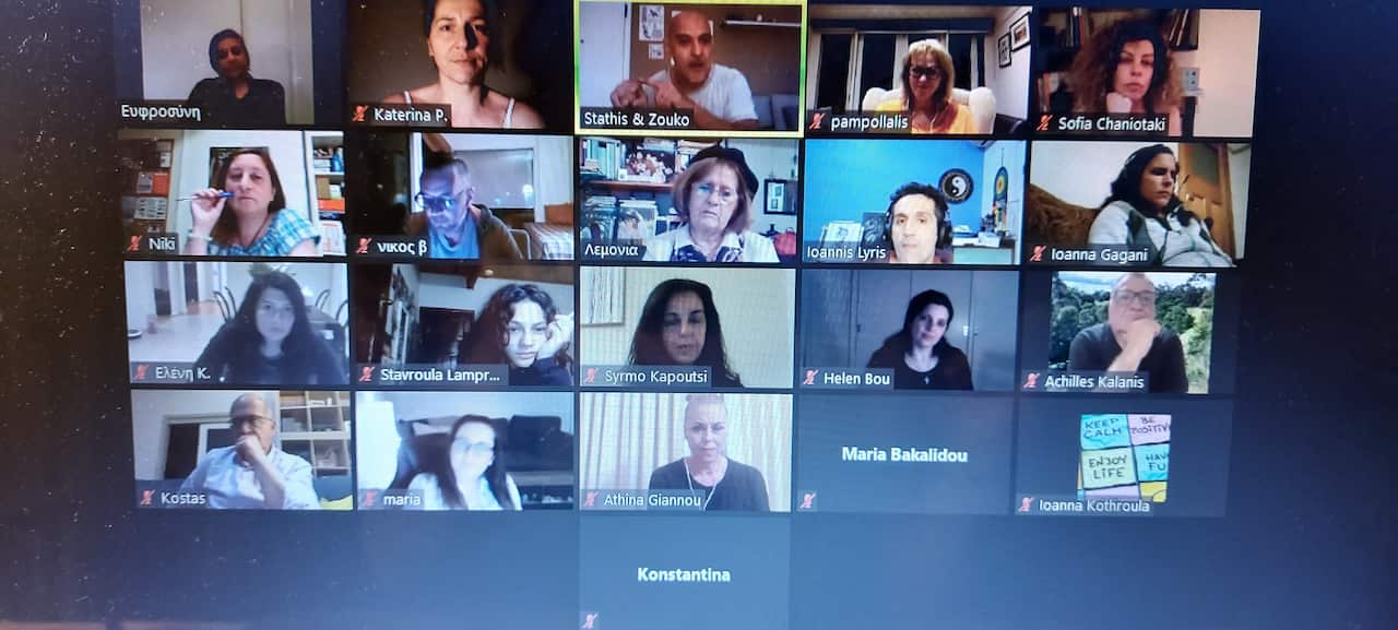 Screenshot from group video call