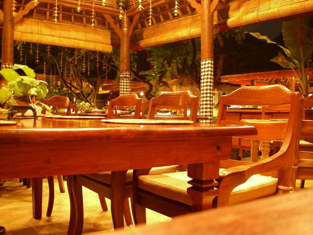 Bumbu Bali Resto - the restaurants are empty. 