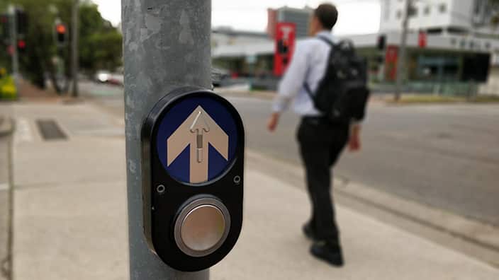 Pedestrian button in Australia