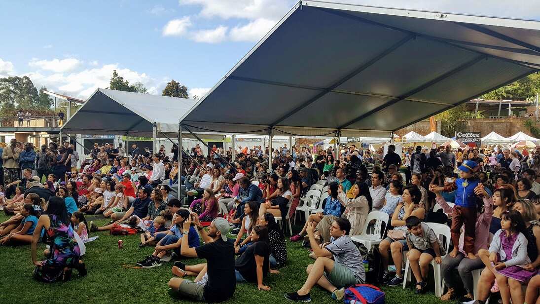 Crowd at Roma Street Parklands