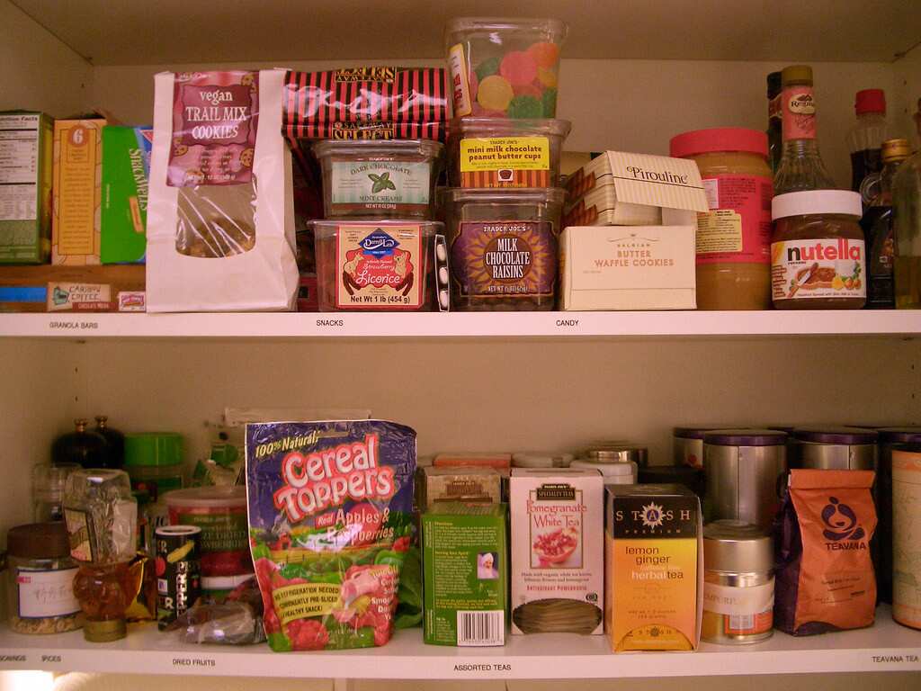 Food stuff in cupboard