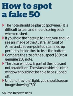 Counterfeit currency