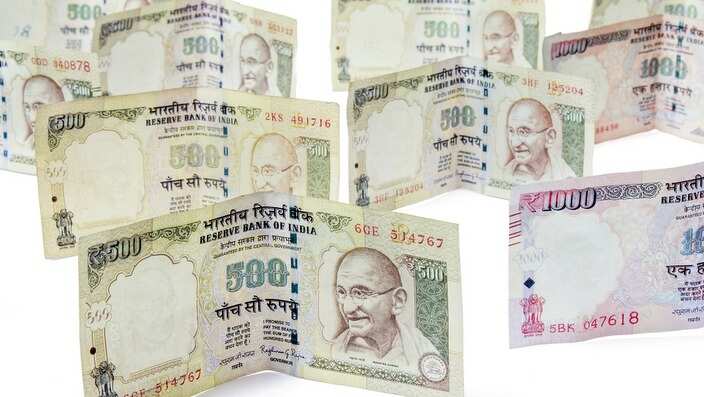 The demonetised Indian currency