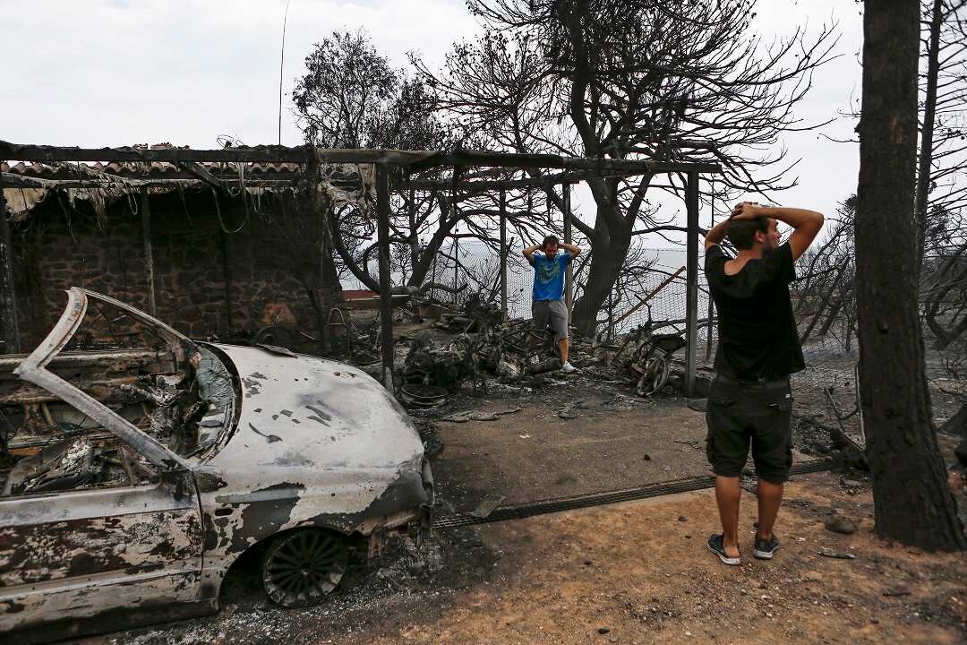 Residents lose everything in the forest fire in Mati, a northeast suburb of Athens