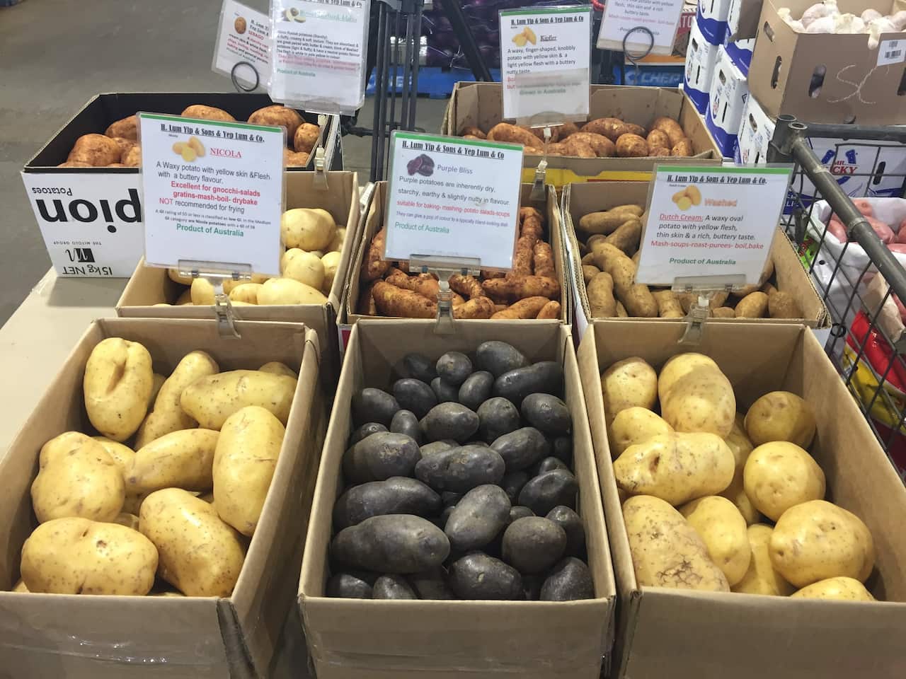 The Yip family began selling potatoes 80 years ago.