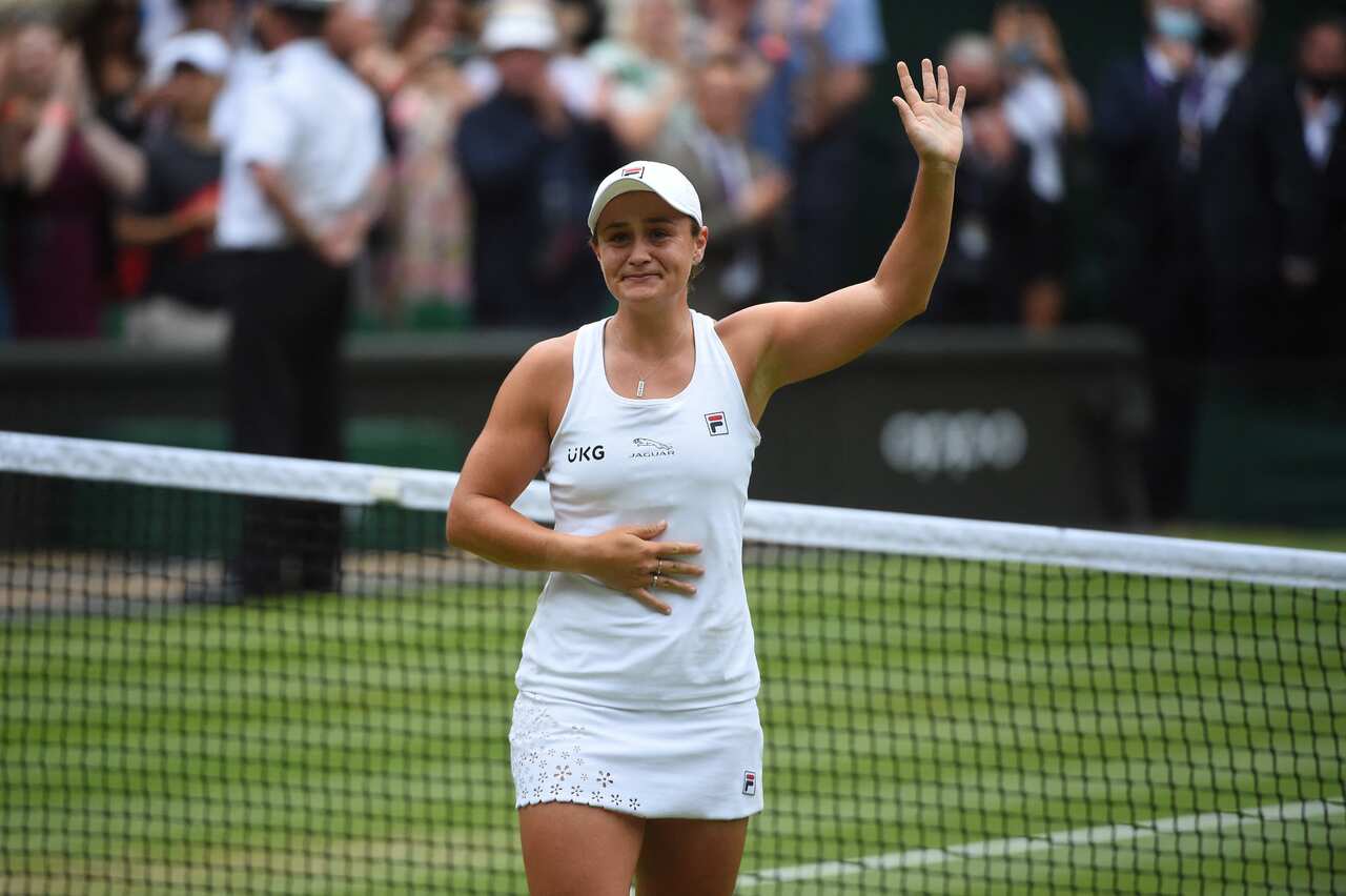 Ash Barty after the winning the match