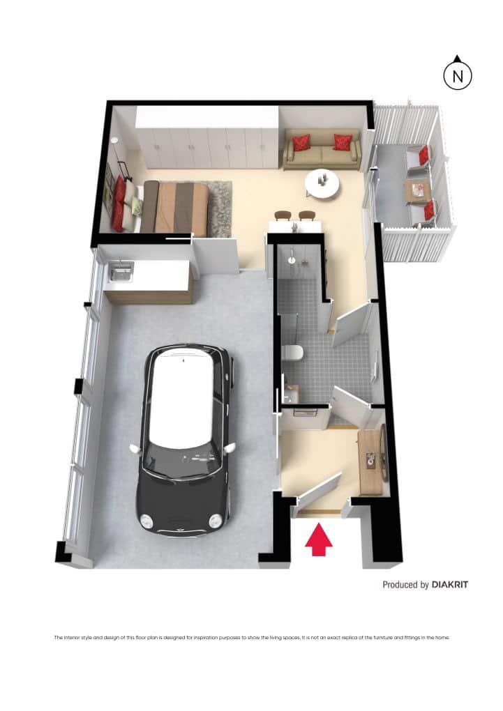 The kitchen/garage is all yours for just $450 a week.