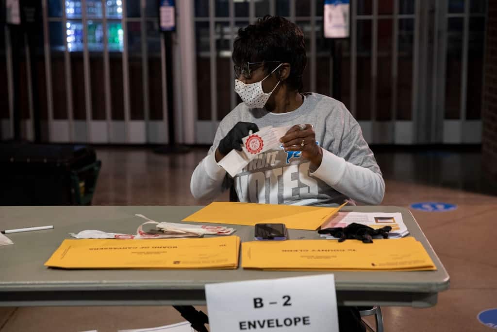 Across The U.S. Voters Flock To The Polls On Election Day