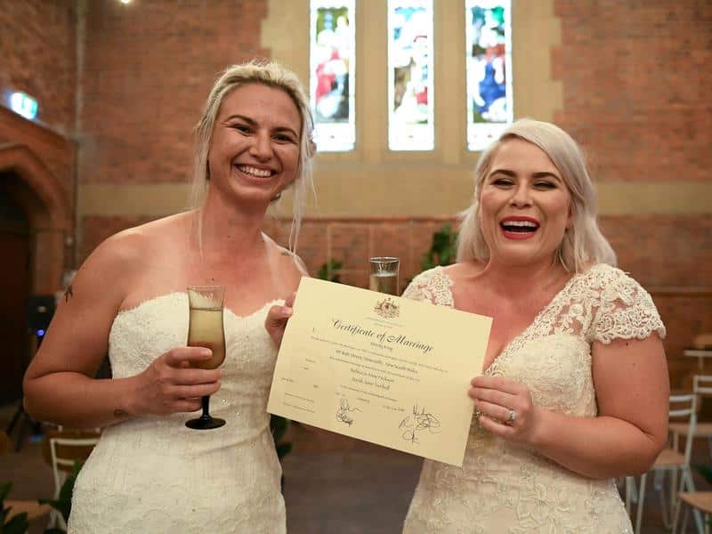 Sarah Turnbull (left) and Rebecca Hickson