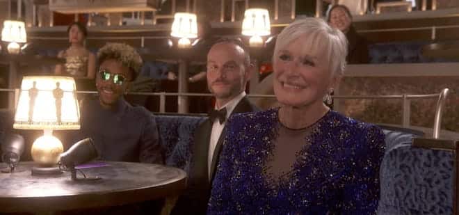 Glenn Close smiles... during one of the Oscars' moments