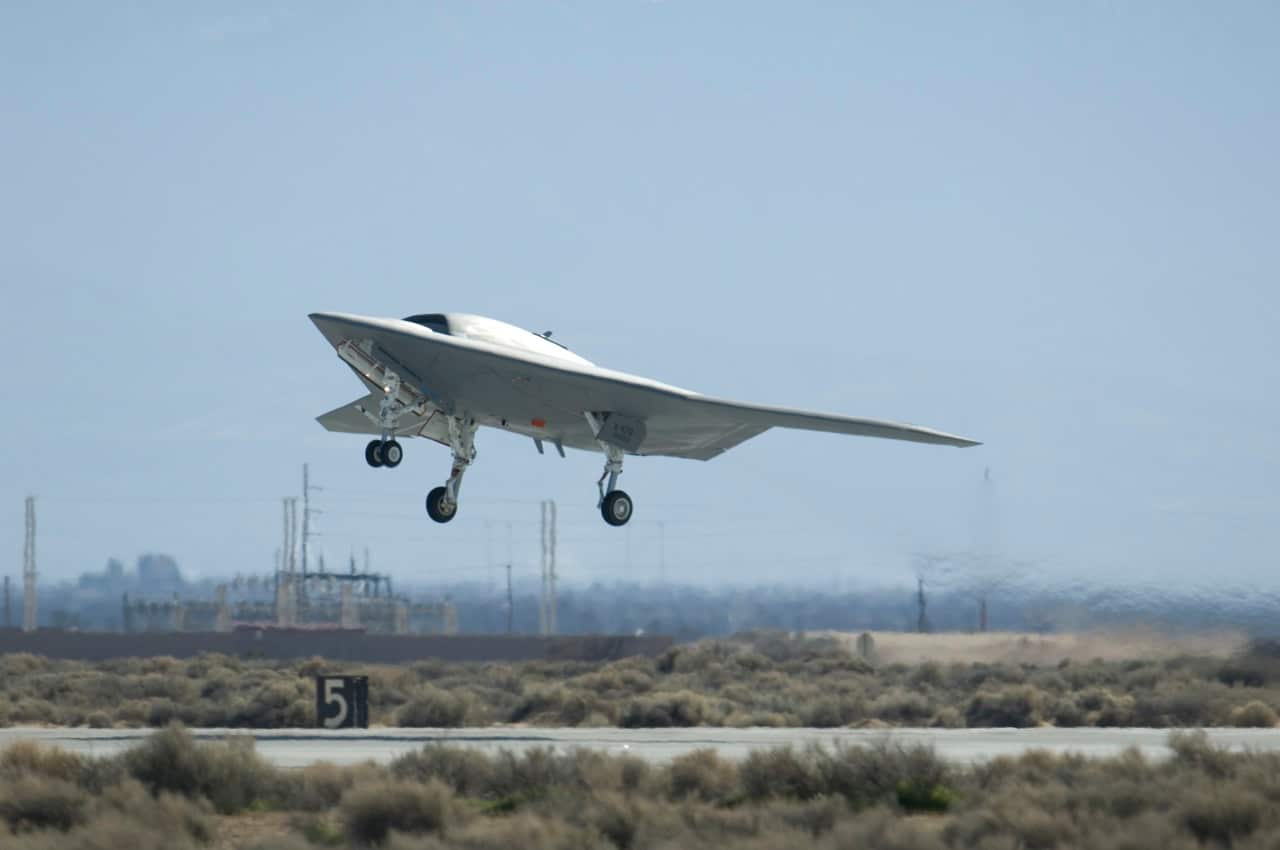 Northrop Grumman X-47B unmanned combat air vehicle. 