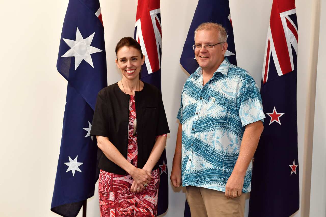 New Zealand's Prime Minister Jacinda Ardern meets with Mr Morrison. She's urged Australia to do more on climate change.