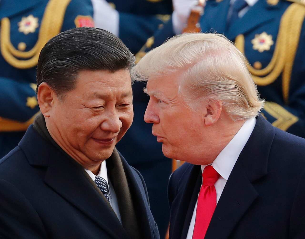 President Donald Trump meets with Chinese President Xi Jinping in Beijing. November 9, 2017.