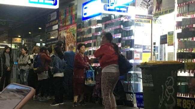 The shoppers line up from 7am.