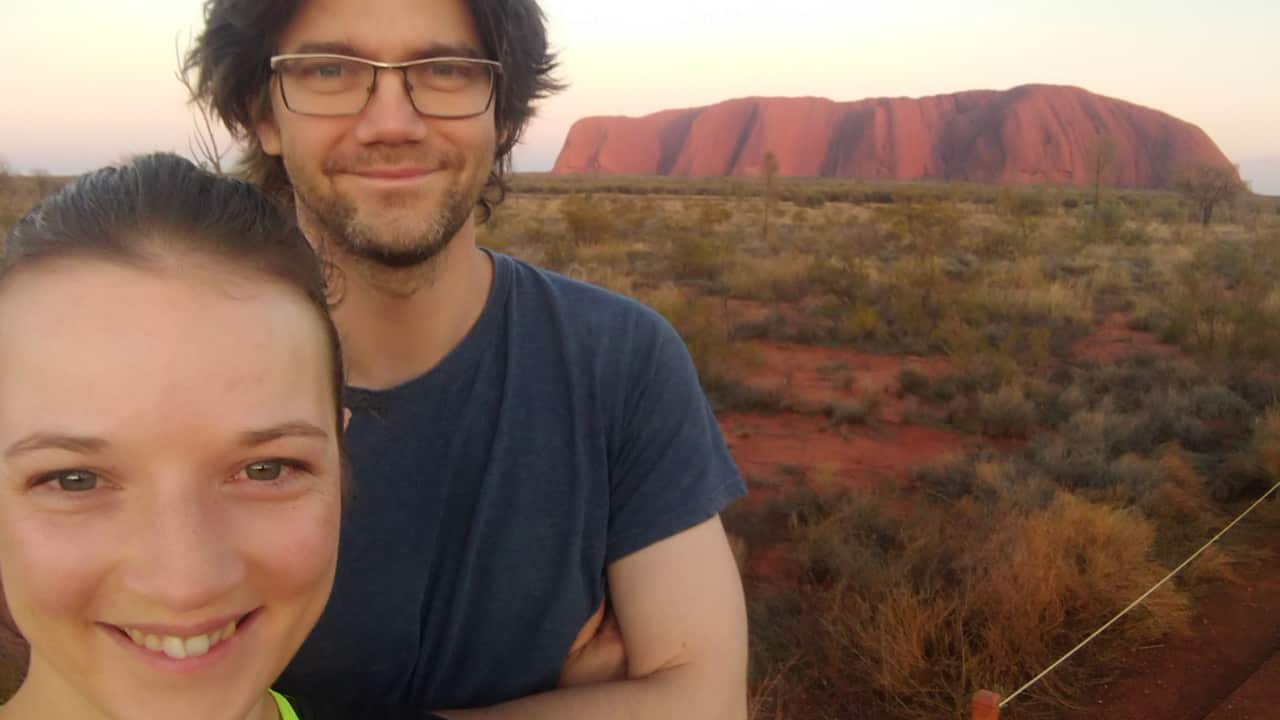 Ákos (top) was working nights as a frontline worker at Coles during the coronavirus pandemic. 