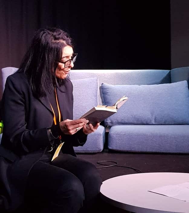 Effie Carr at the Greek Writers Festival. 