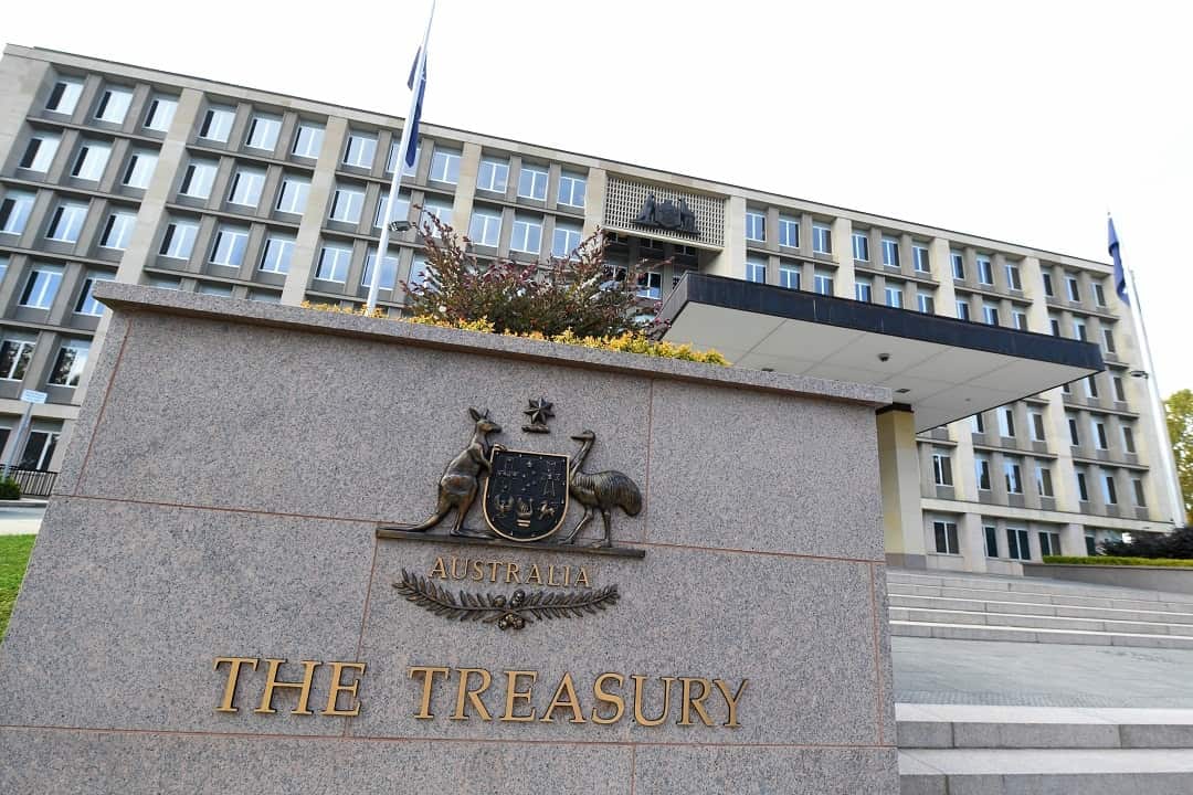 A general view of the Treasury building in Canberra, Monday, May 1, 2017. Scott Morrison is preparing the Budget which will be delivered on May 9, 2017. (AAP Image/Lukas Coch) NO ARCHIVING