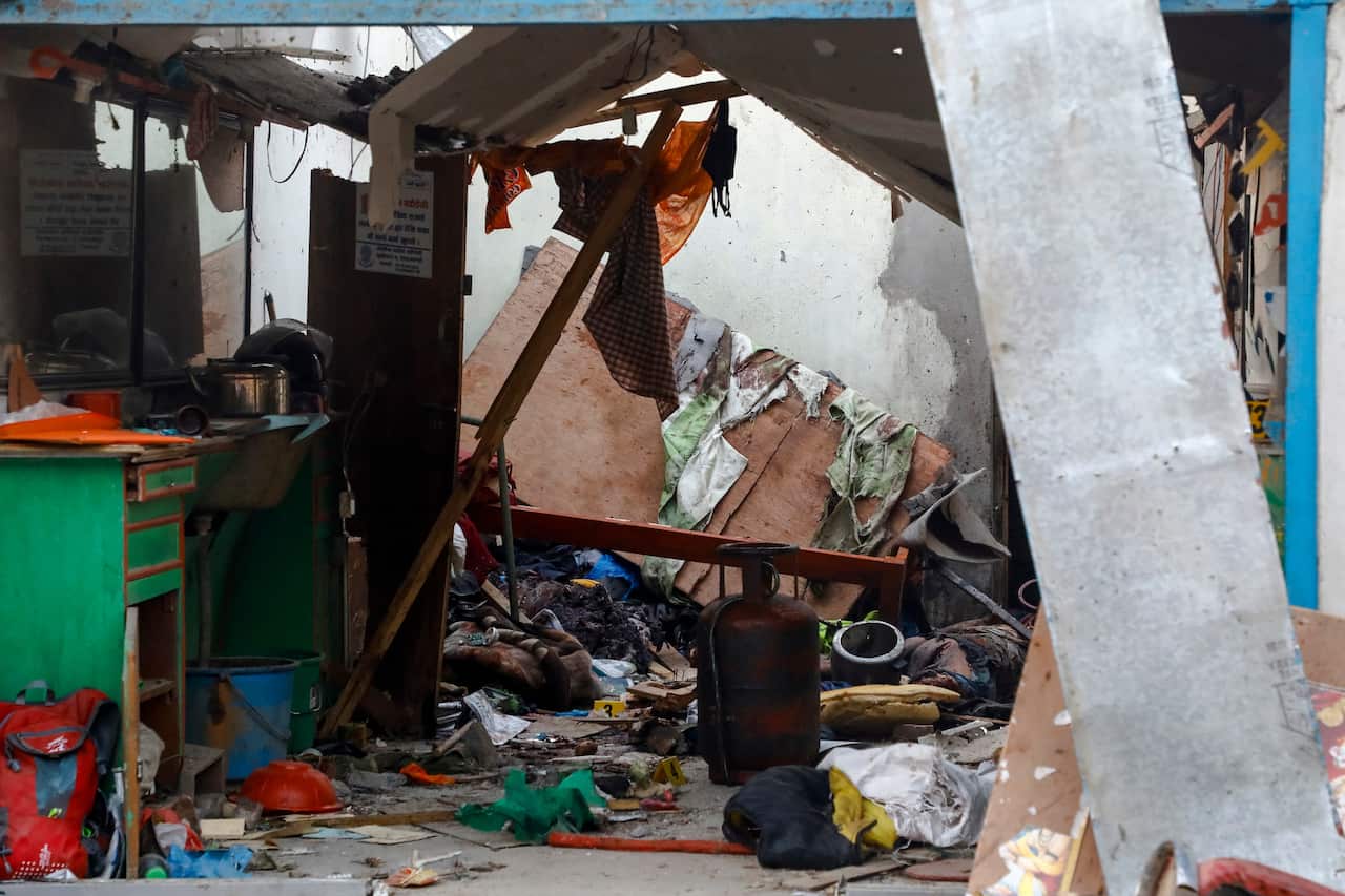 epa07603047 Explosion Aftermath in Kathmandu, Nepal on 26 May 2019. According to local media, at least three people have lost their lives and seven injured on the explosion. EPA/Hemanta Shrestha