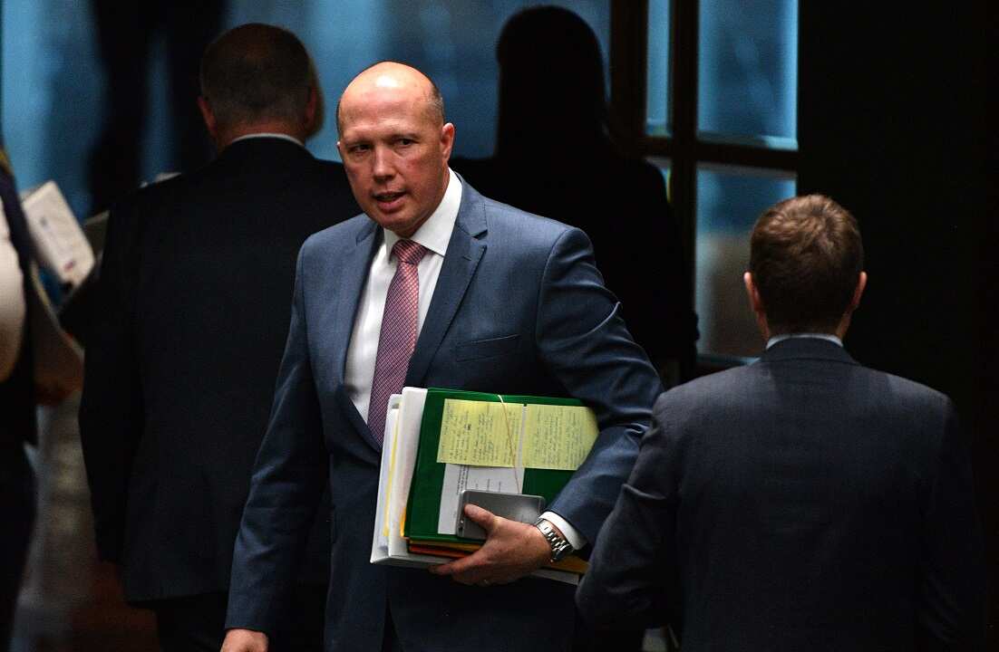 Home Affairs minister Peter Dutton.