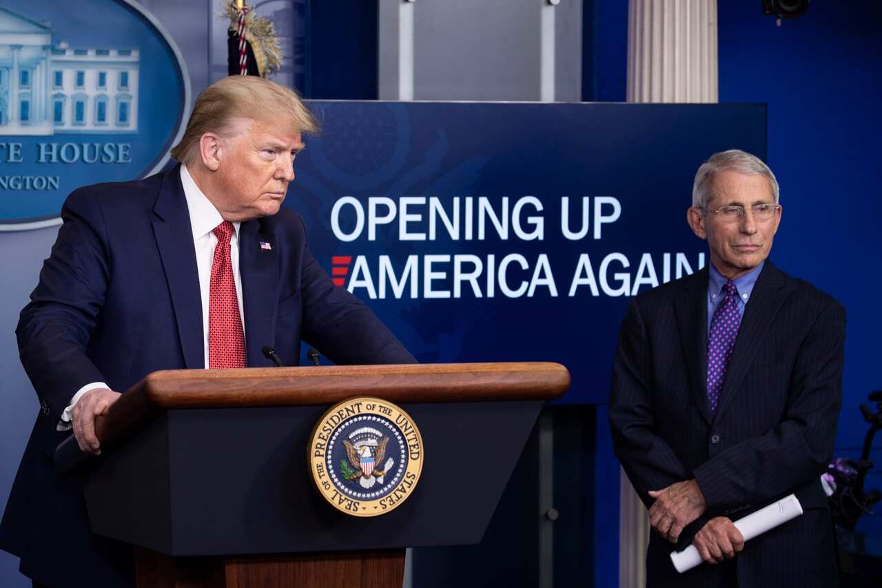 US President Donald Trump and Dr Anthony Fauci