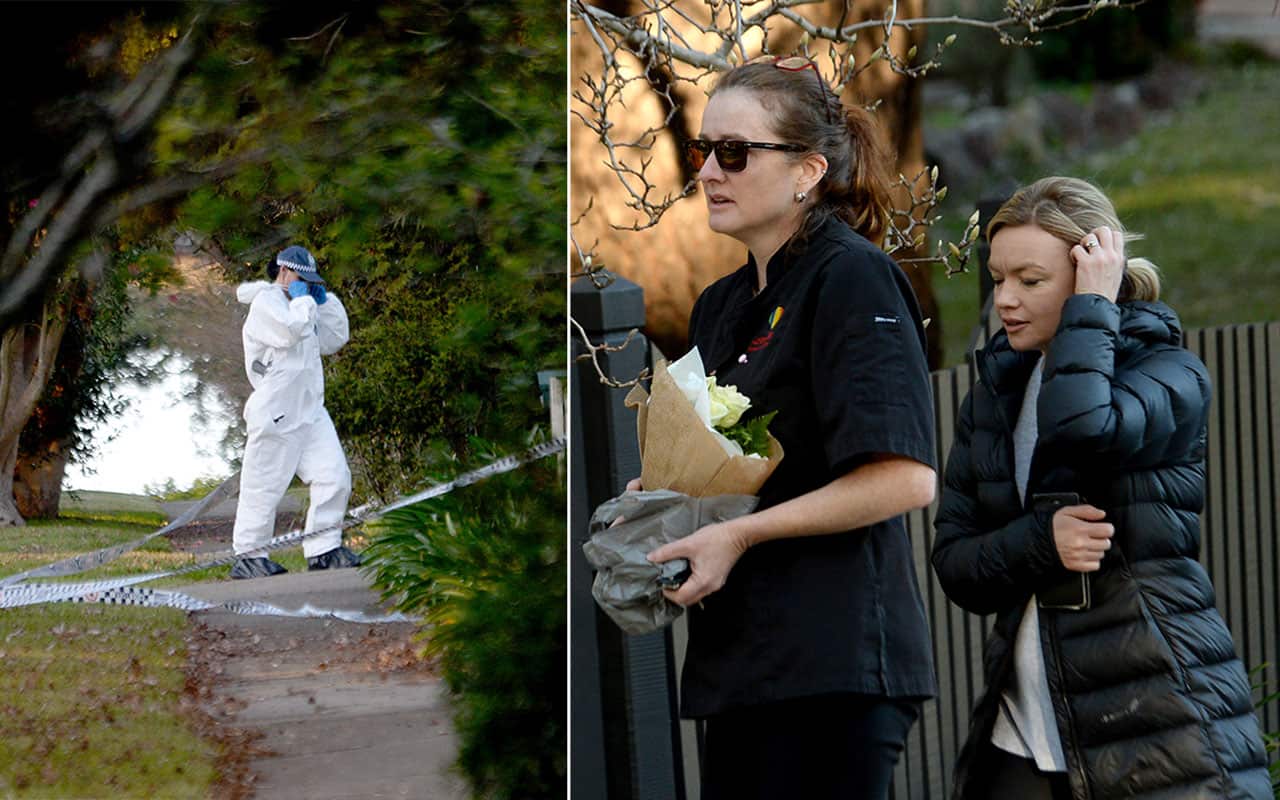 NSW Police and emergency services attend the scene of a shooting at West Pennant Hills in Sydney's northwest, Friday, 6 July, 2018.