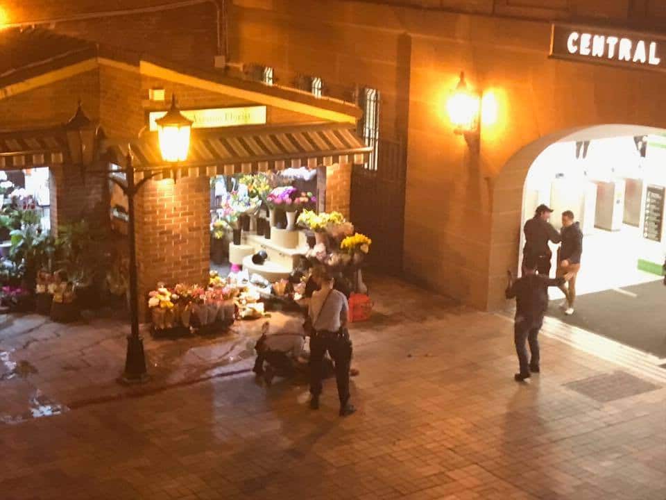 Police at Central Station.