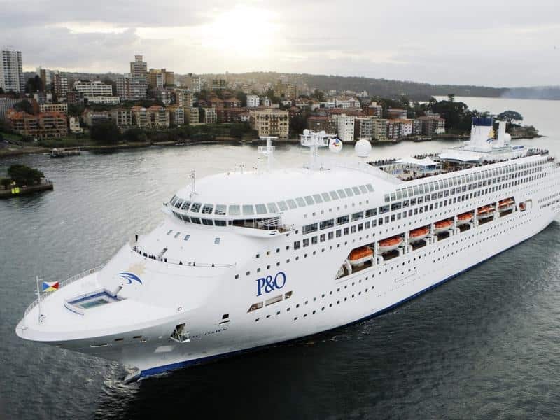 Pacific Dawn in the water off Sydney.