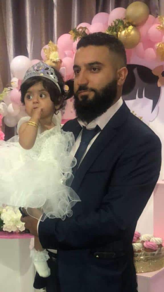 Danial Al Ganaby with his daughter.