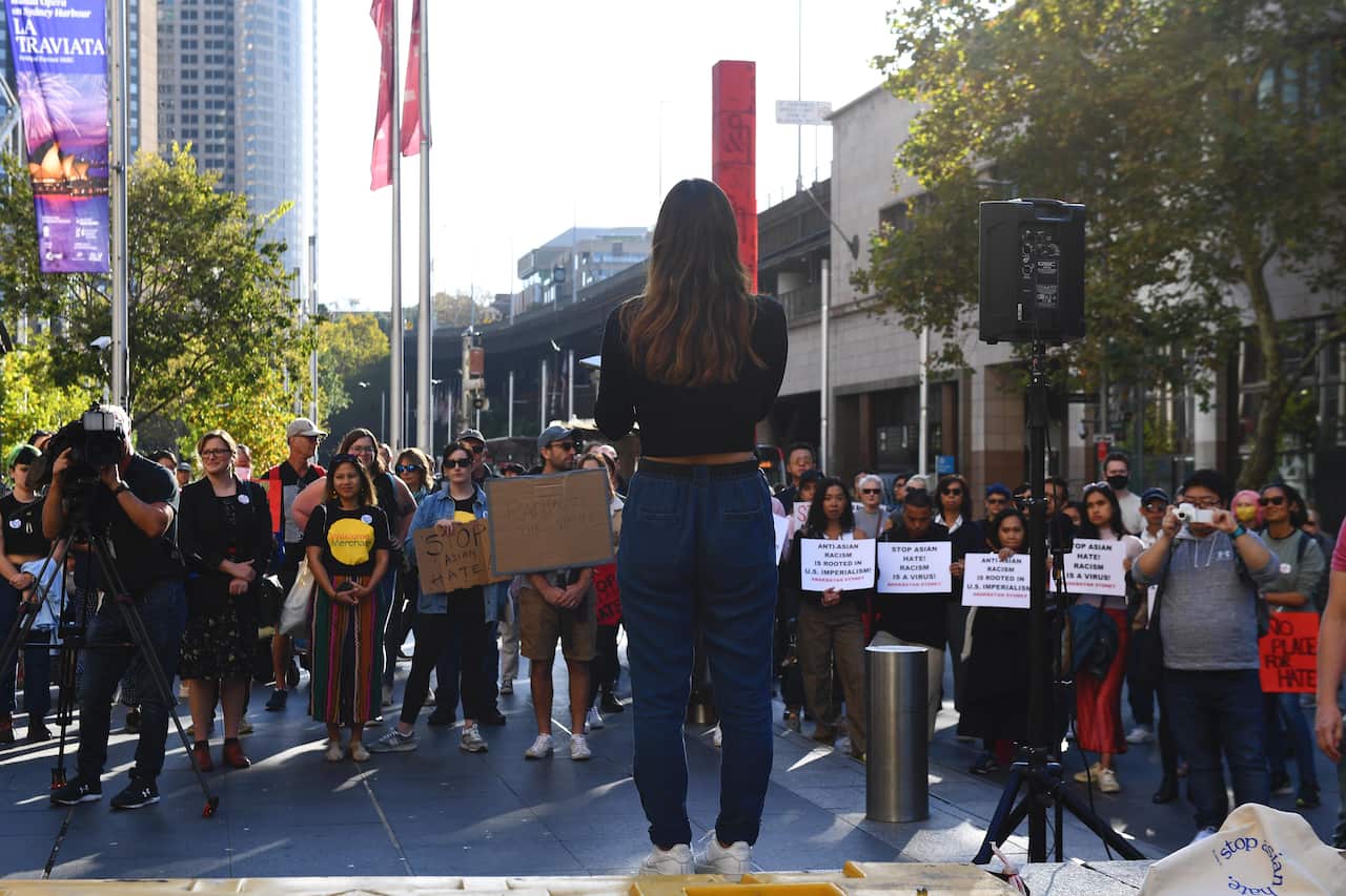 Anti-Asian hate vigil in Sydney  