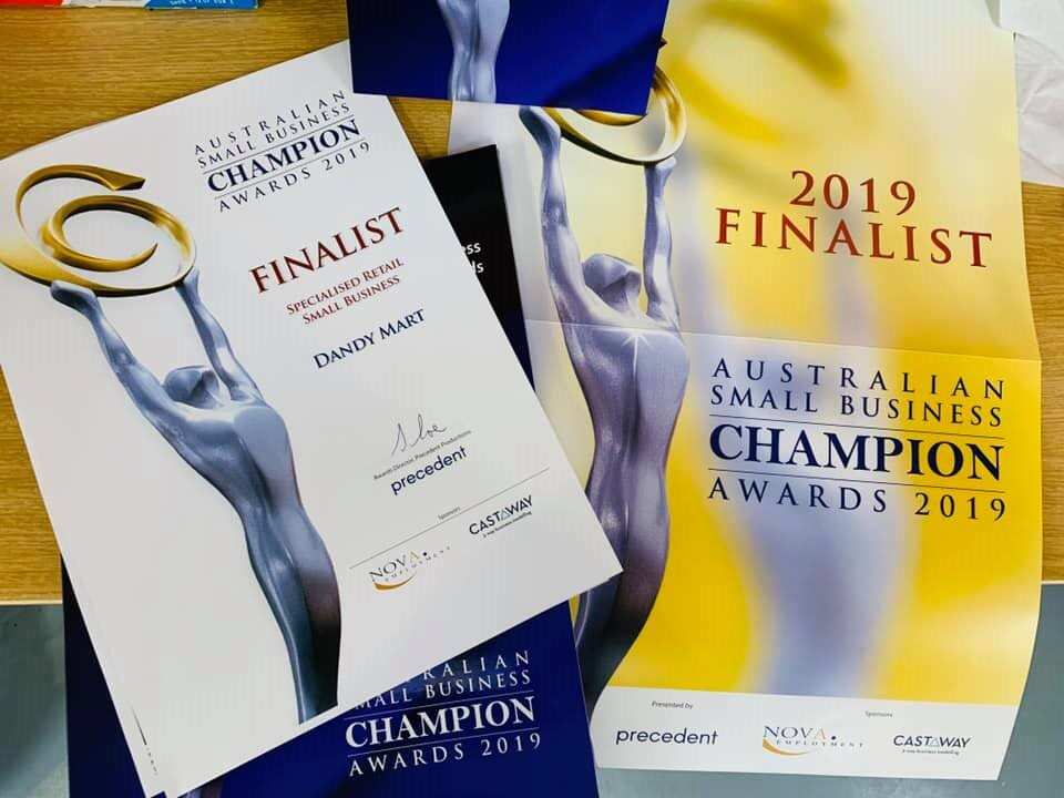 His business has been shortlisted for the Australian Small Business Champion Award 