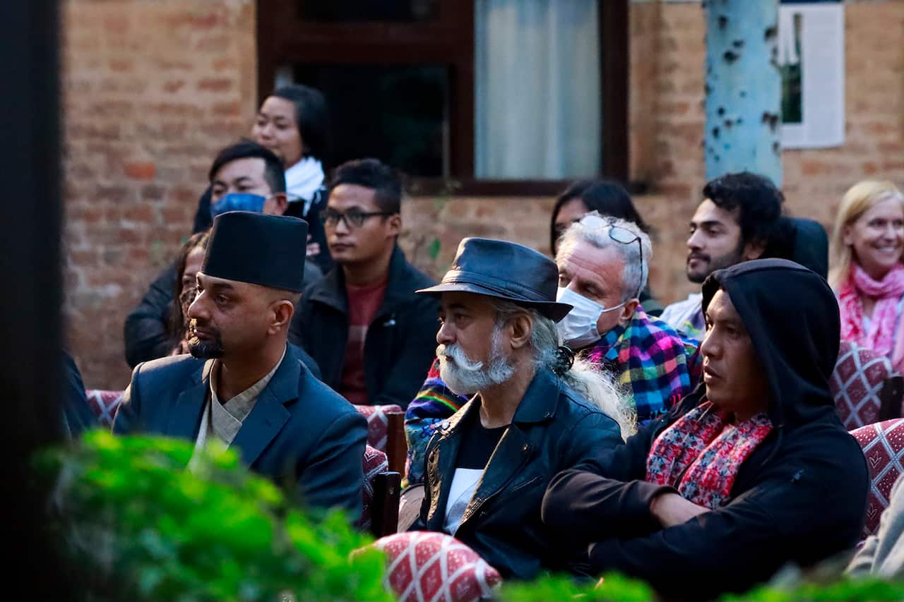 Attendees of painting display program in kathmandu. dialay