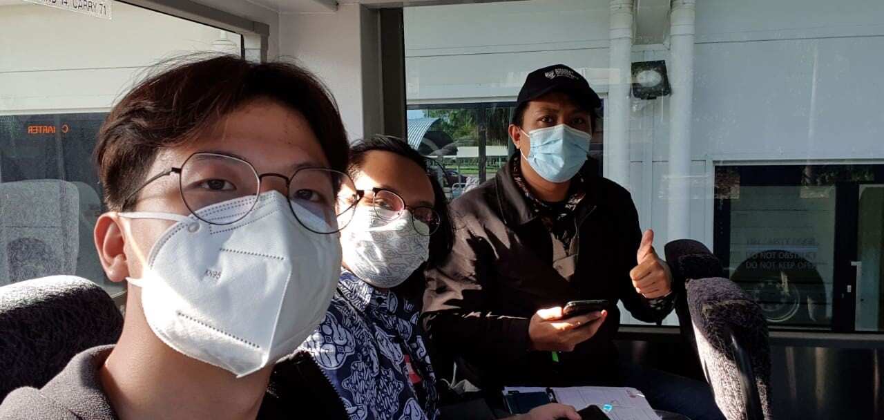 Menuju lokasi karantina untuk 14 hari di Darwin