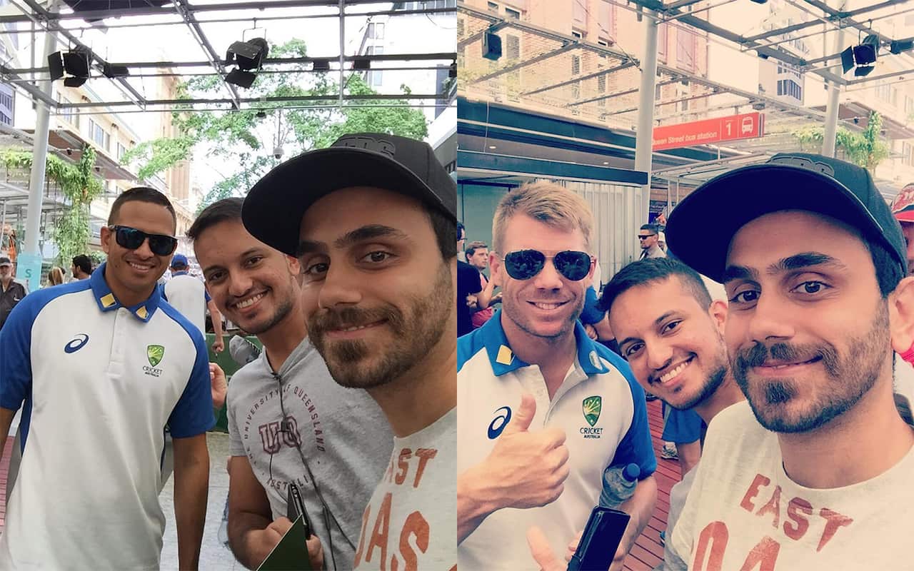 Sportageous team with Australian cricketers