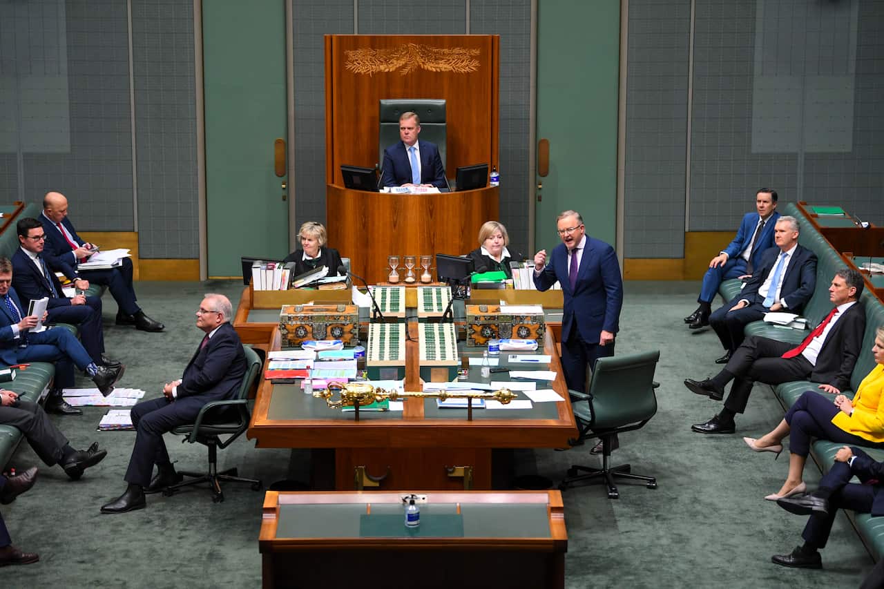 Parliamentarians now must sit 1.5 metres apart.