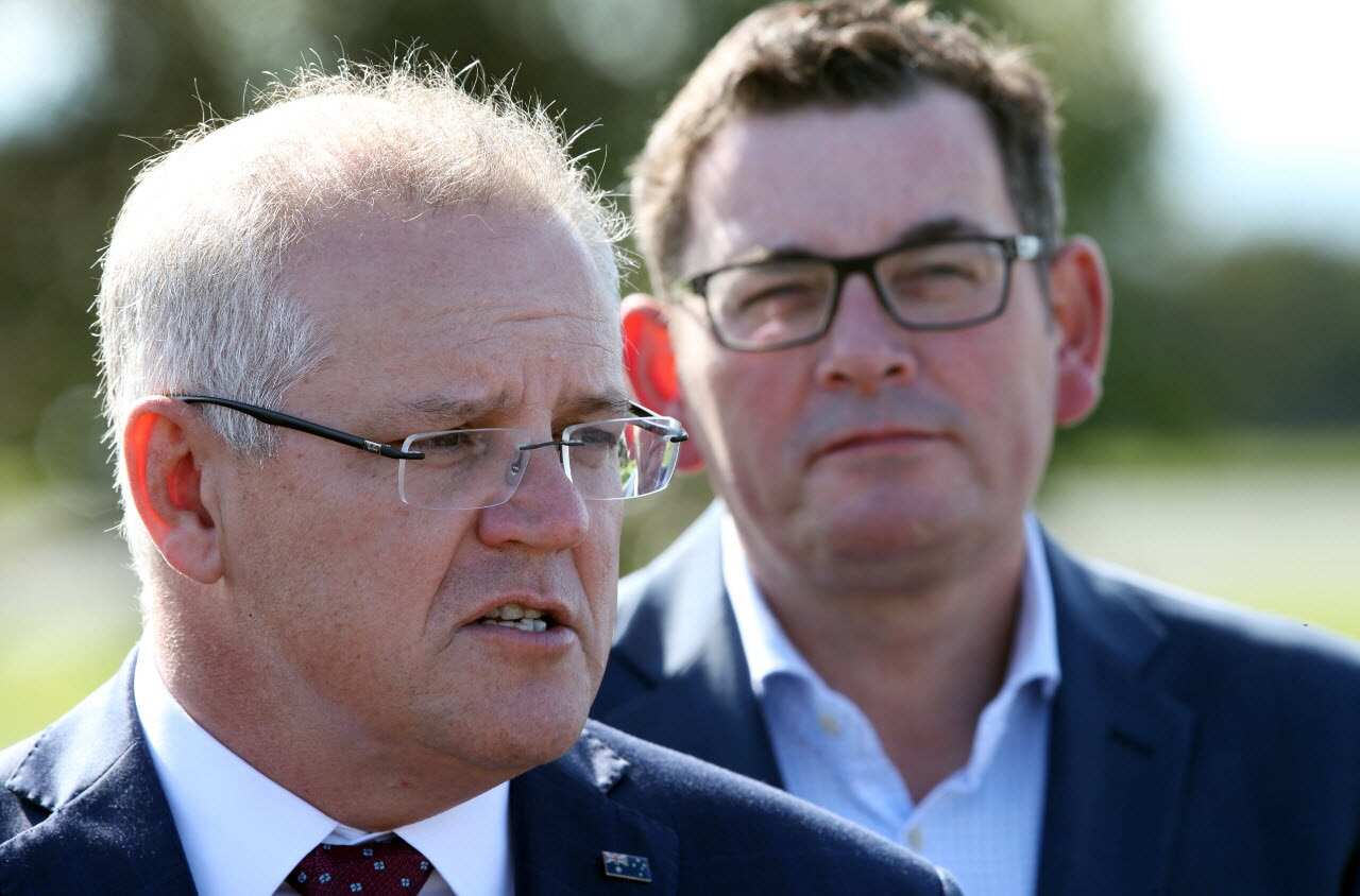 Prime Minister Scott Morrison and Victorian premier Daniel Andrews (AAP)