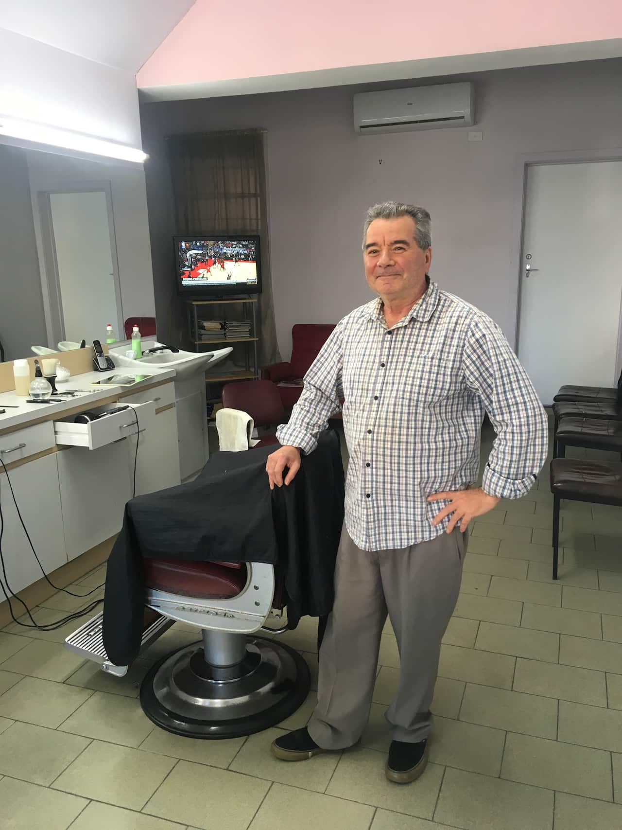 Lorenzo in his Elgin street shop