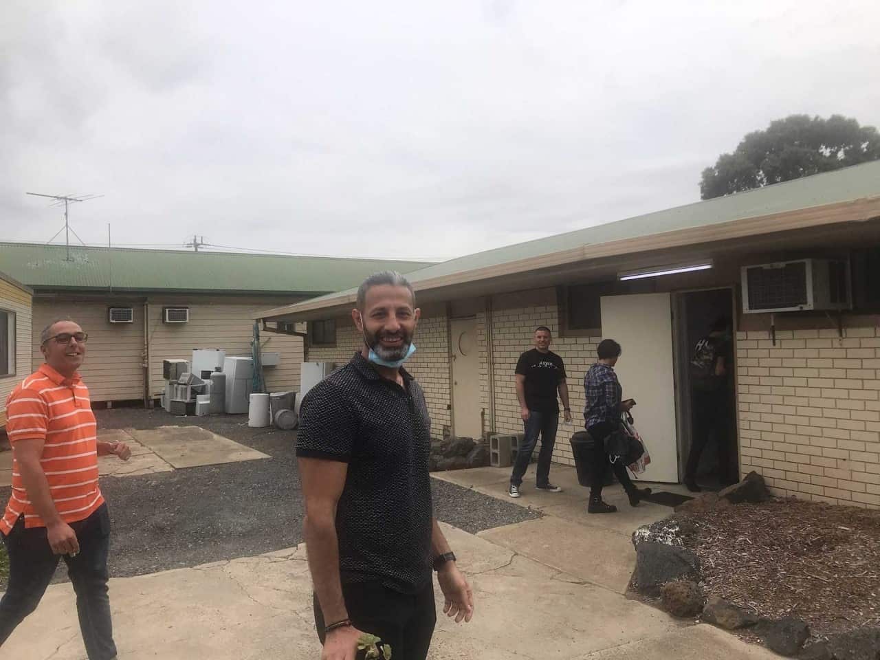 Refugees released from the Melbourne Immigration Detention Centre have arrived at their temporary accommodation at a Melbourne motel.
