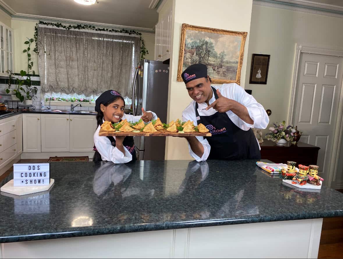 Daman and Diya running DD Kitchens' online cooking show