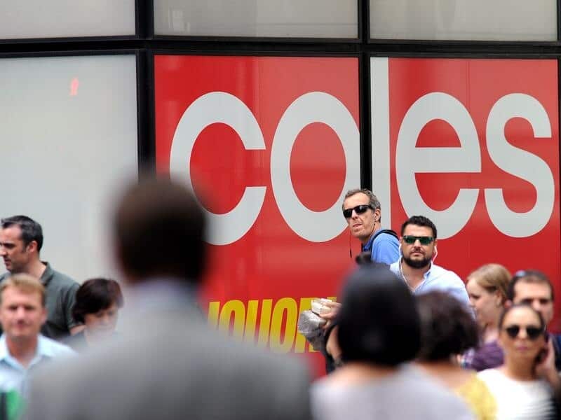Coles supermarket signage in Sydney