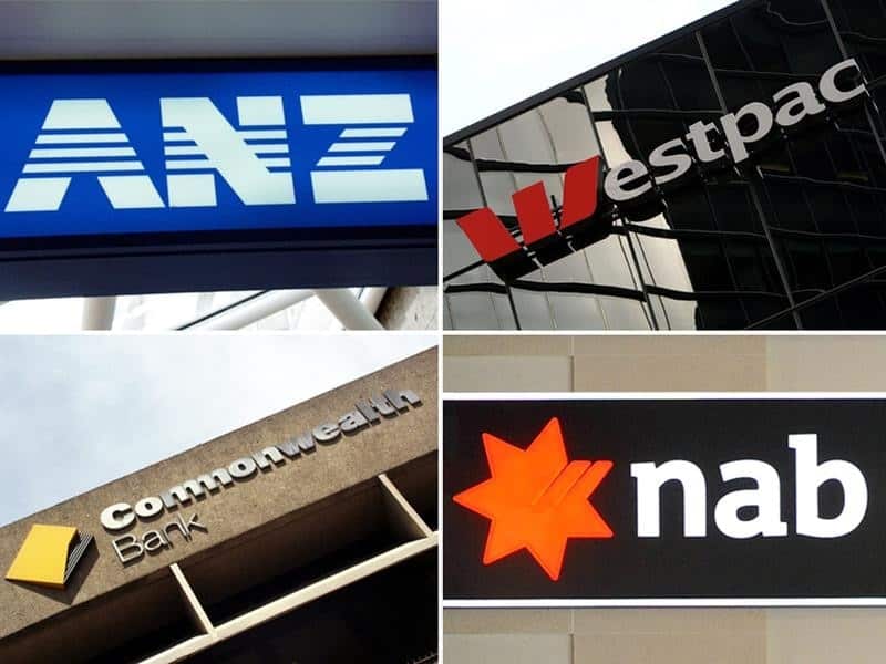 Composite image of the logos of Australia's 'big four' banks.