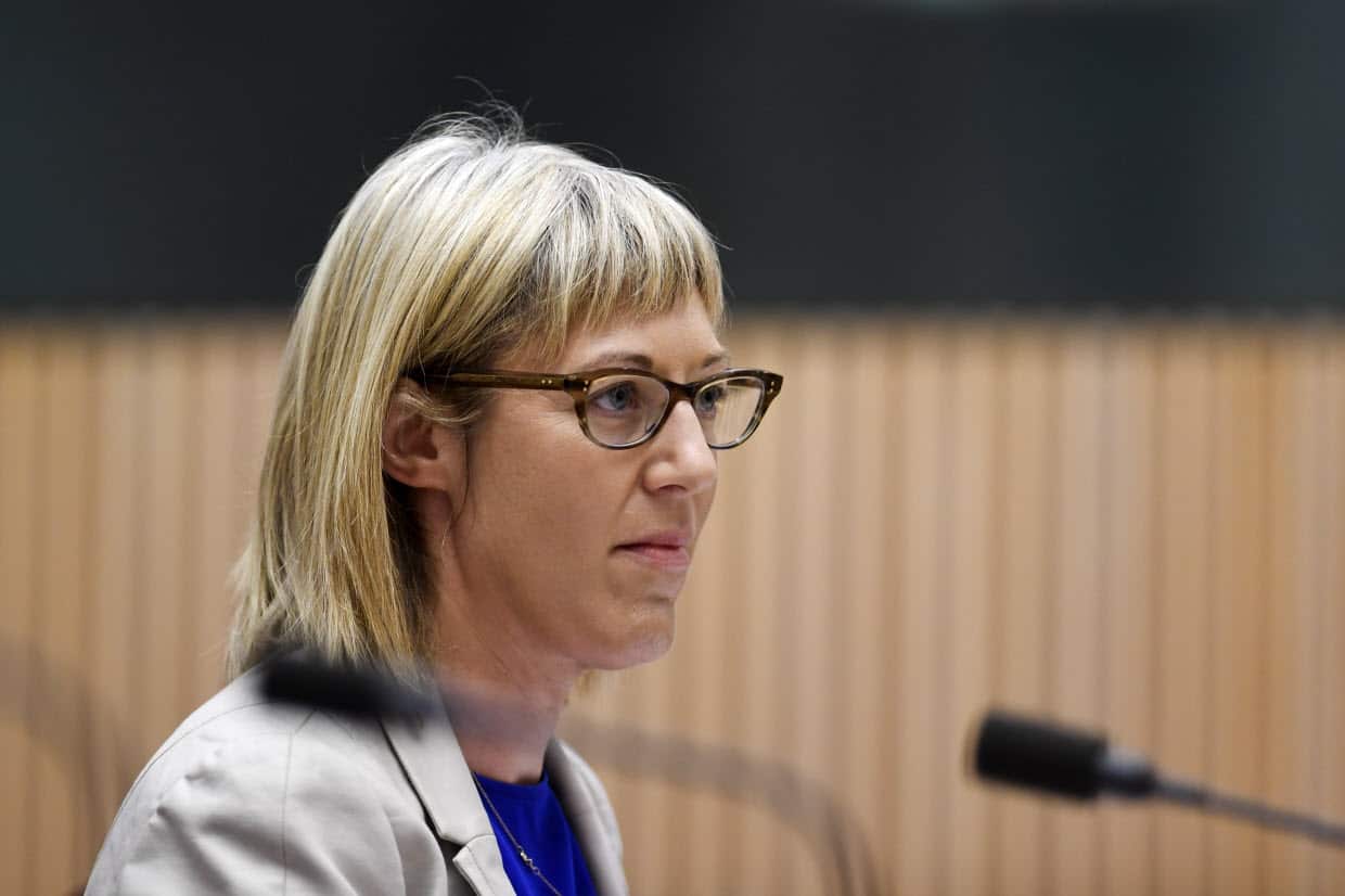 Fair Work Ombudsman Natalie James speaks during a Senate Estimates hearing.