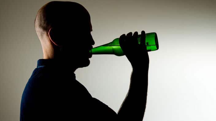 File photo of a man drinking alcohol.