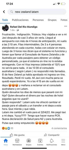 Quejas LATAM por cancelación de vuelos a Sudamérica