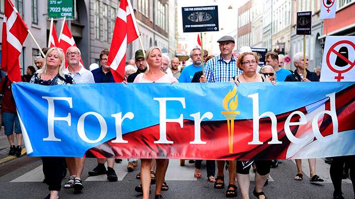 demo in Denmark supports ban on niqab