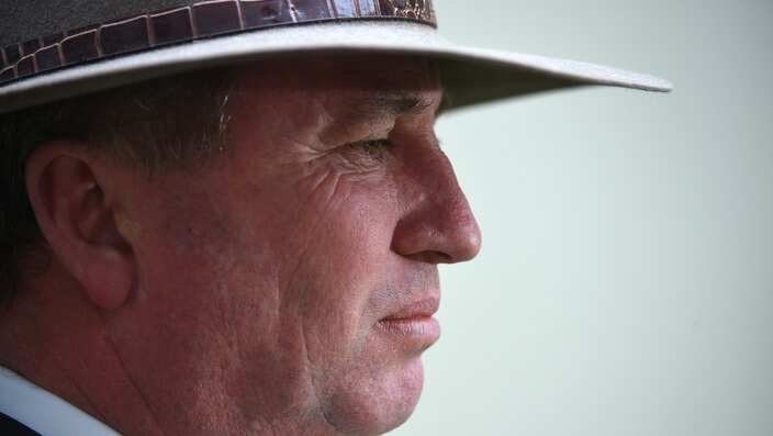 Deputy Prime Minister and Minister for Agriculture and Water Resources Barnaby Joyce at a press conference at Parliament House in Canberra, Wednesday, Nov. 23, 2016. (AAP Image/Mick Tsikas) NO ARCHIVING