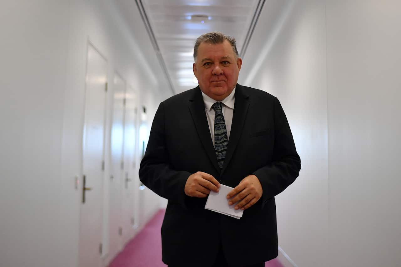 Member for Hughes Craig Kelly in the Press Gallery at Parliament House on 3 February, 2021 in Canberra.