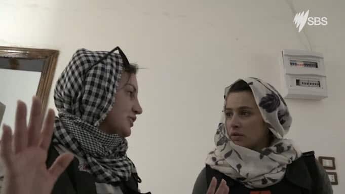 Former Senator Jacqui Lambie and Marina in Syria.