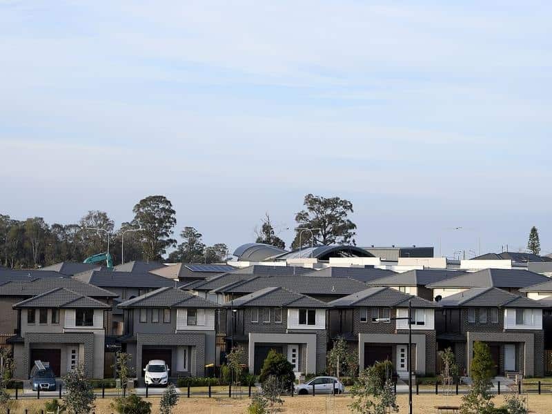 Residential housing is seen in Sydney's west